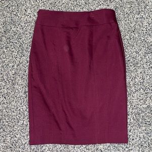 Maroon pencil skirt